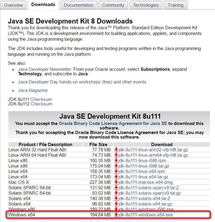 JDK8 64bit